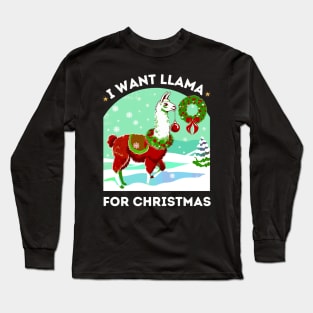 Llama Love for Christmas Long Sleeve T-Shirt